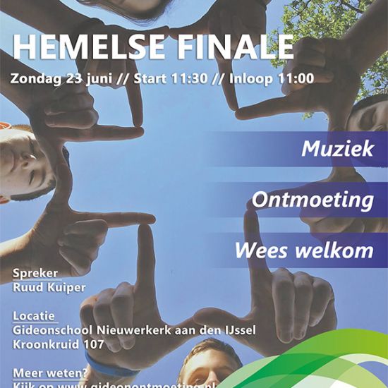 Gideonontmoeting 23 juni: “Hemelse finale”