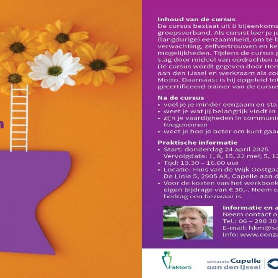 Cursus Creatief Leven start donderdag 24 april