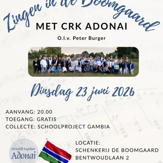 Zingen in de boomgaard