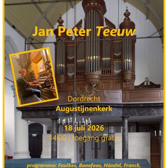 Jan Peter Teeuw in Augustijnkerk Dordrecht