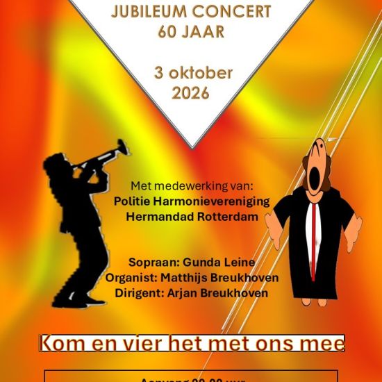Jubileumconcert 60 jaar Christelijk mannenkoor Prins Alexander
