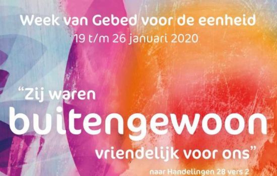 Thema Week van Gebed 2020 ‘Buitengewoon’