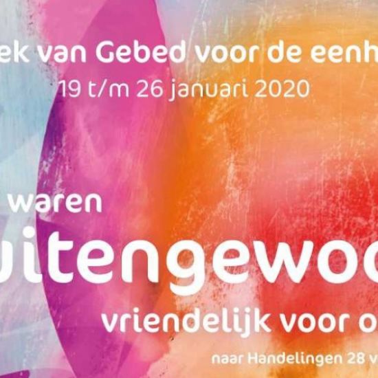 Thema Week van Gebed 2020 ‘Buitengewoon’