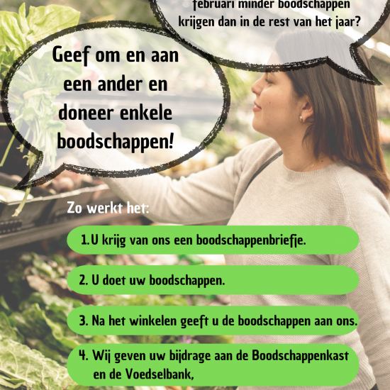 Jongeren organiseren boodschappenactie voor de Boodschappenkast en de Voedselbank