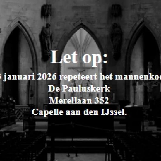 Christelijk Mannenkoor “Prins Alexander” verhuisd